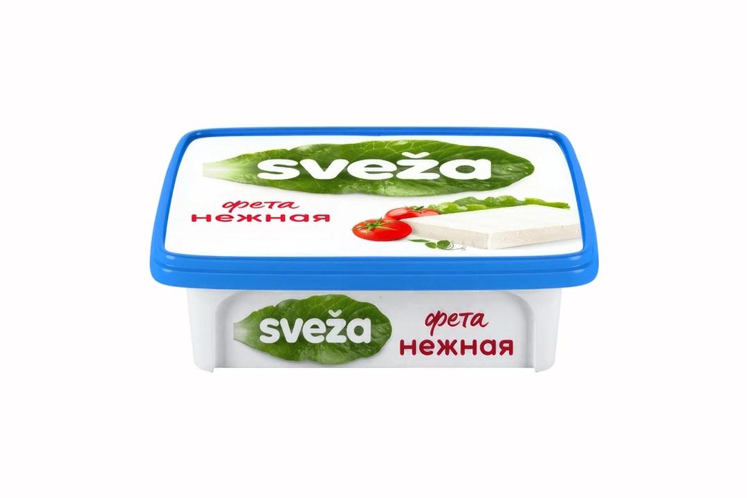 Сыр мягкий Sveza Фета нежная рассольный 45% 250 гр., пластик