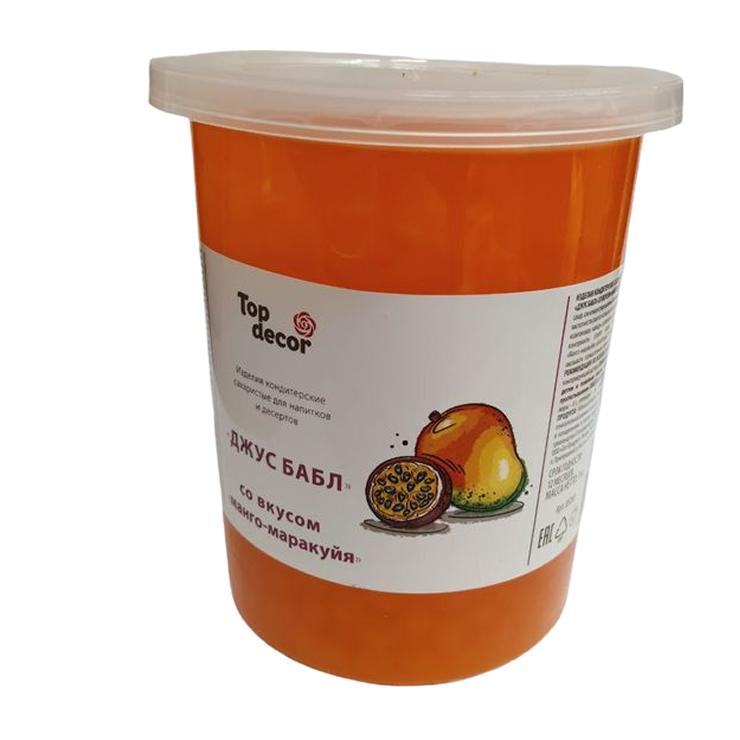 Джус Бабл Top decor вкус манго маракуйя 1 кг., стакан