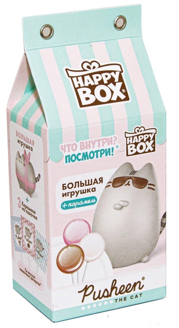 Карамель на палочке Happy Box Pusheen с фигуркой 30 гр., картон