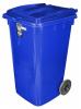 Бак Bora мусорный прямоугольный 240 л., ДхШхВ 730х580х1050 мм., на колесах пластик синий