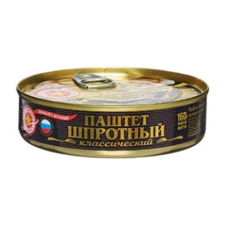 Паштет Вкусные Консервы шпротный 160 гр., ж/б
