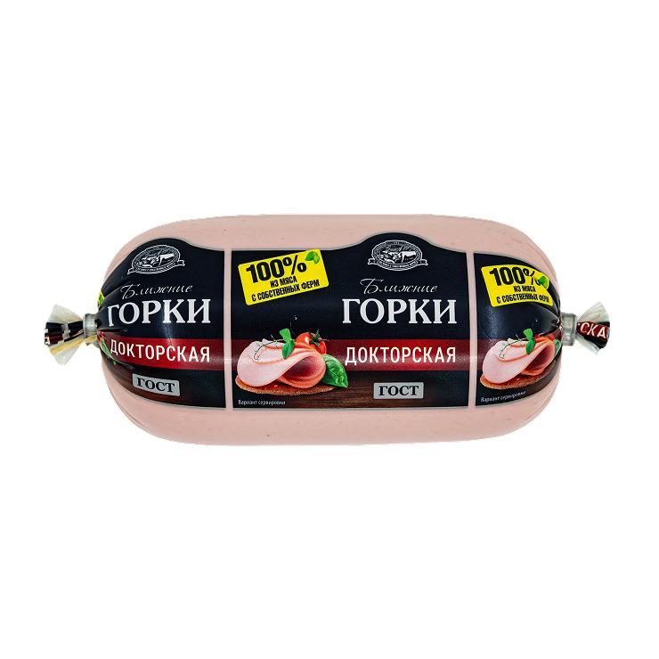 Колбаса Ближние Горки Докторская ГОСТ вареная 400 гр., полиамид