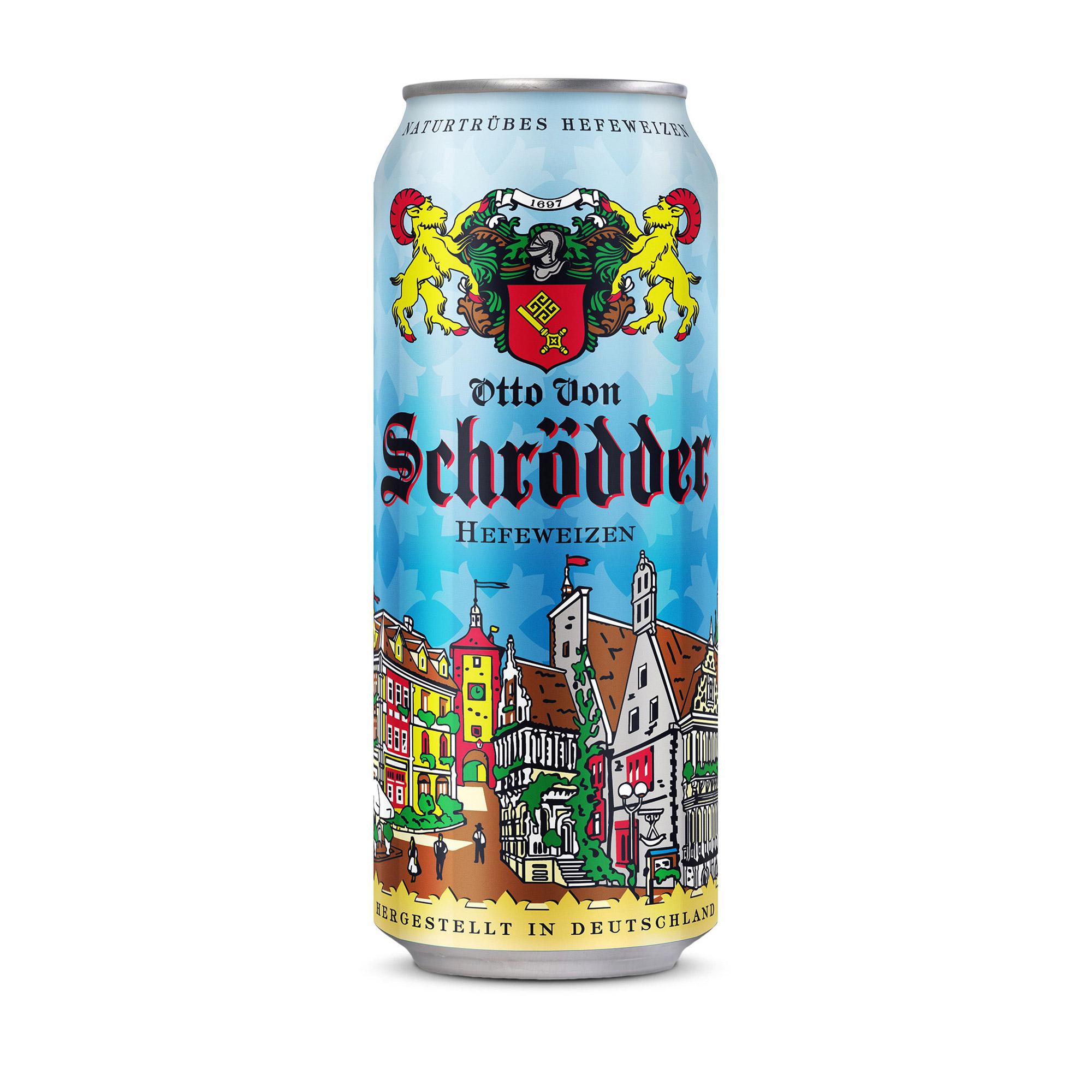 Пиво Otto von Schrodder Weissbir non-alkoholic алк 0.5%, 500 мл., ж/б