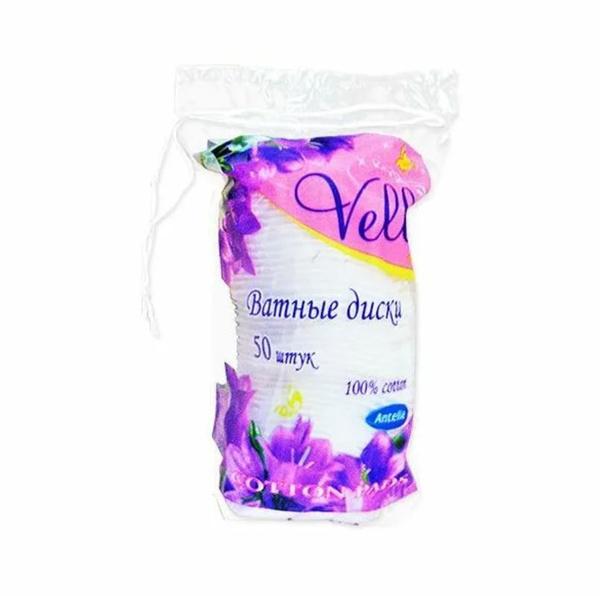 Ватные диски Vell 50 шт., флоу-пак