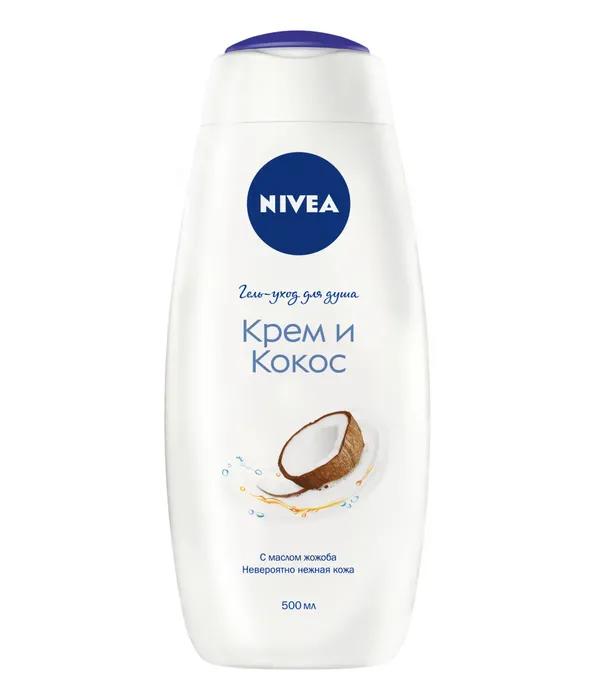 Гель-уход для душа NIVEA Крем и Кокос 500 мл., флакон