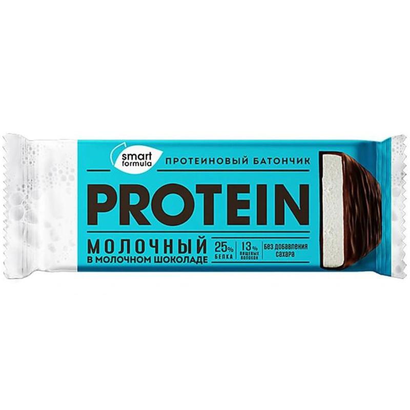Протеиновый батончик КДВ SMART FORMULA в молочном шоколаде без сахара 40 гр., флоу-пак