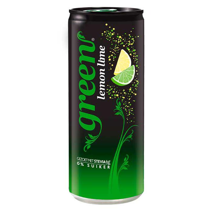 Напиток Green Лимон лайм безалкогольный газированный сокосодержащий 330 мл., ж/б