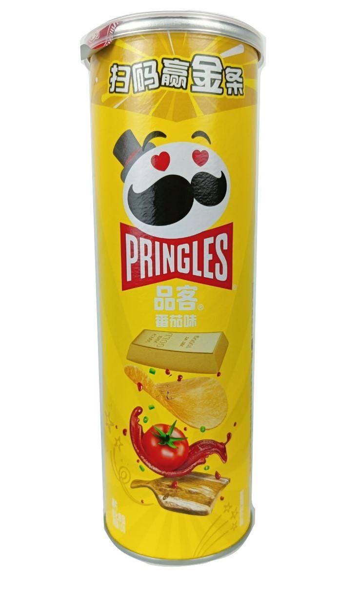 Чипсы Pringles cо вкусом томатов Китай 110 гр., туба