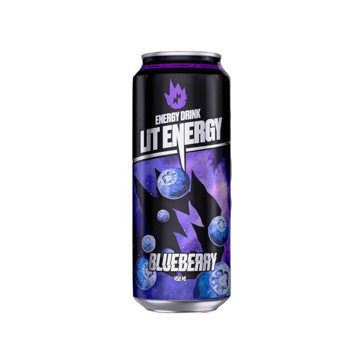 Напиток энергетический LiT Energy черника 450 мл., ж/б