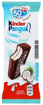Пирожное Kinder Pingui кокос 31 гр., флоу-пак