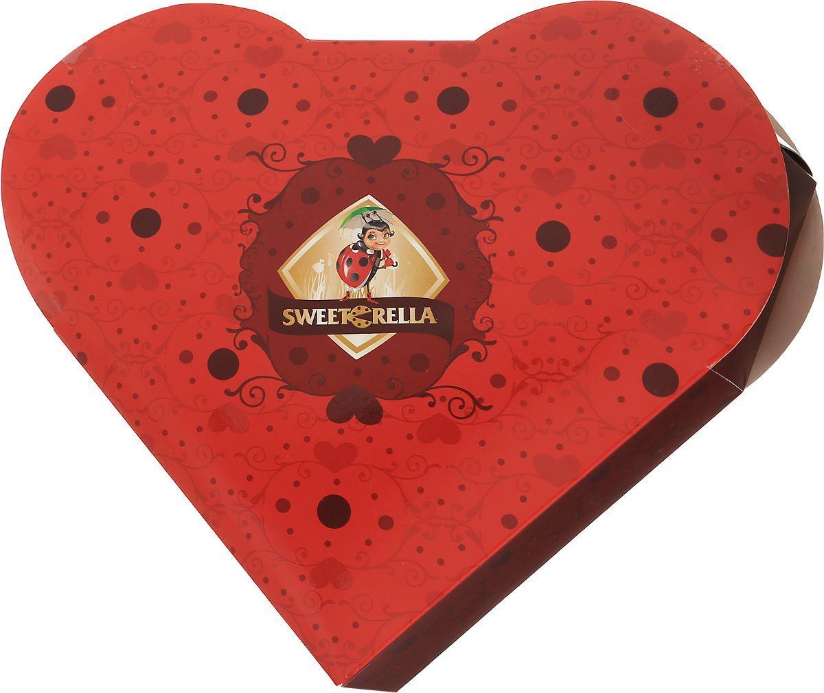 Набор шоколадных конфет Sweeterella Пламенное сердце, 190 гр., картон