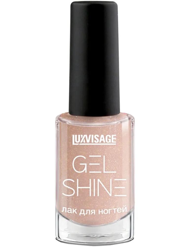 Лак для ногтей LuxVisage gel shine 102 светлый бежевый с шиммером, 9 мл., пластик