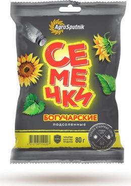 Семечки черные соленые Богучарские, 80 гр., флоу-пак