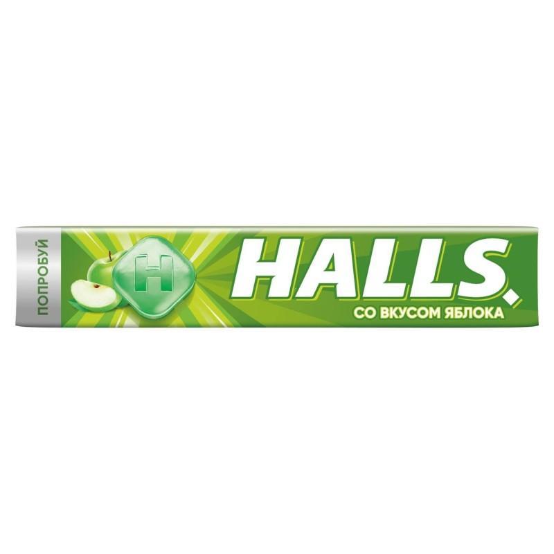 Леденцы Halls яблоко 25 гр., бумага