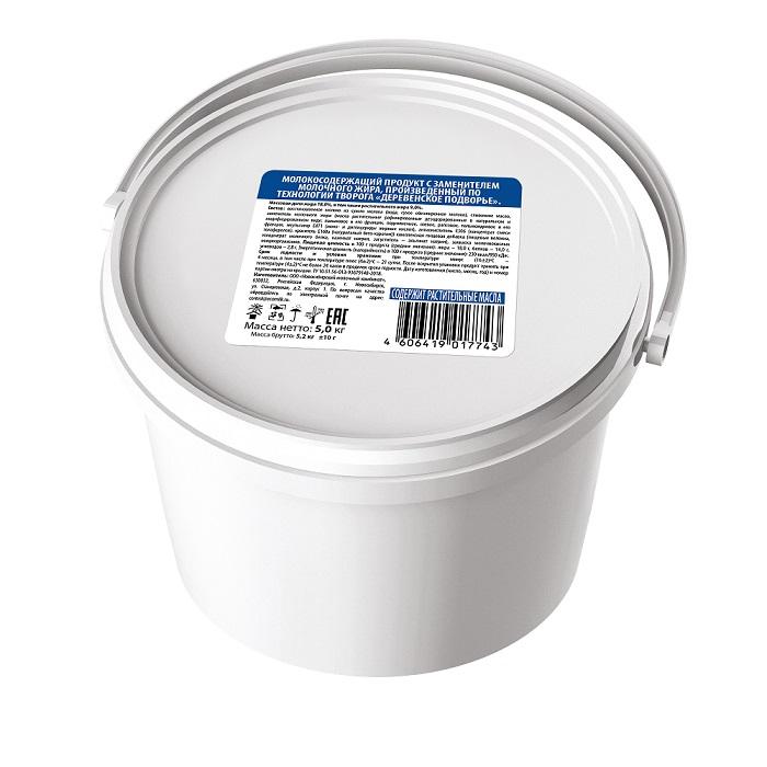 Творожный продукт Деревенское подворье 18% 5 кг., ПЭТ