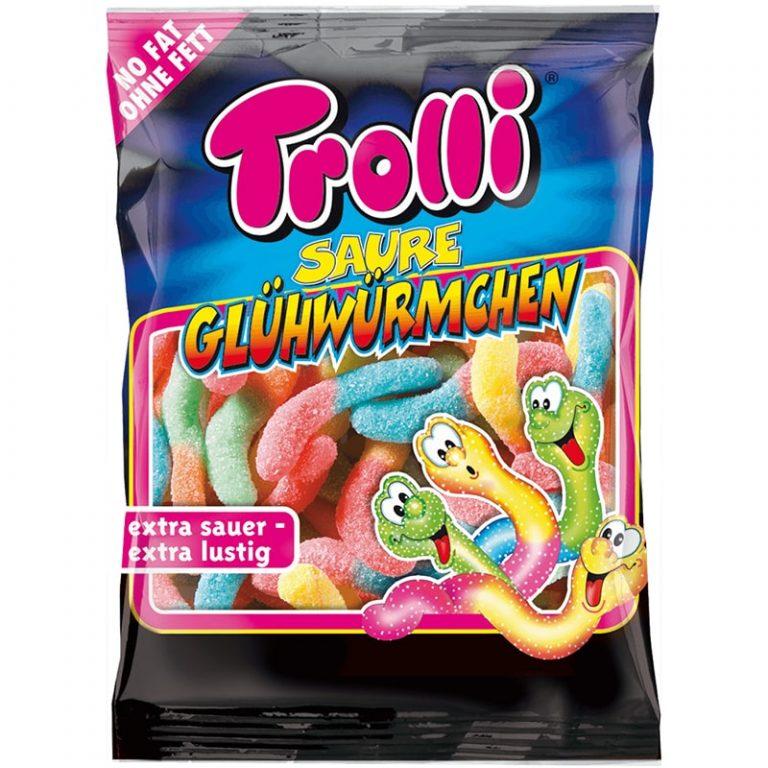 Мармелад жевательный Trolli Кислые червячки 100 гр., флоу-пак