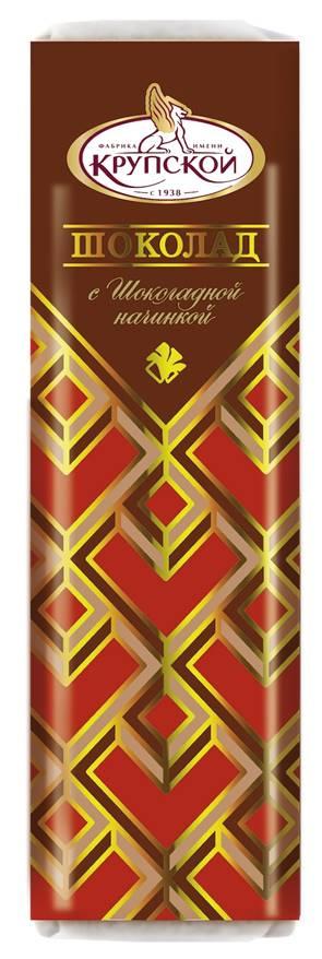 Шоколад КФ им. Крупской с шоколадной начинкой 47 гр., обертка