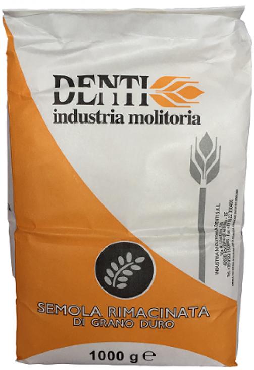 Мука DENTI Семола Римачината из трердых сортов пшеницы, 1 кг., бумажная упаковка