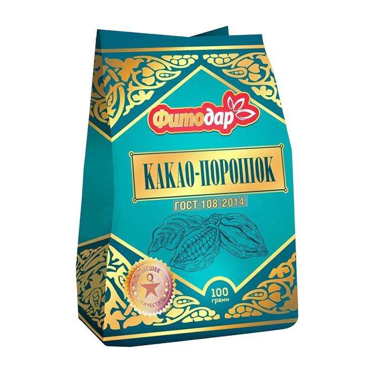 Какао-порошок Фитодар 100 гр., флоу-пак