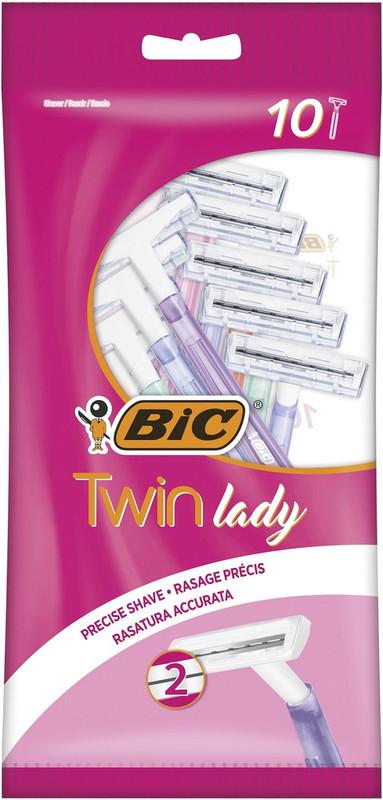 Станок бритвенный BIC twin lady 2 лезвия 10 шт., флоу-пак