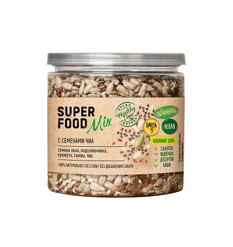 Смесь семян Super food mix с семенами чиа 300 гр., ПЭТ