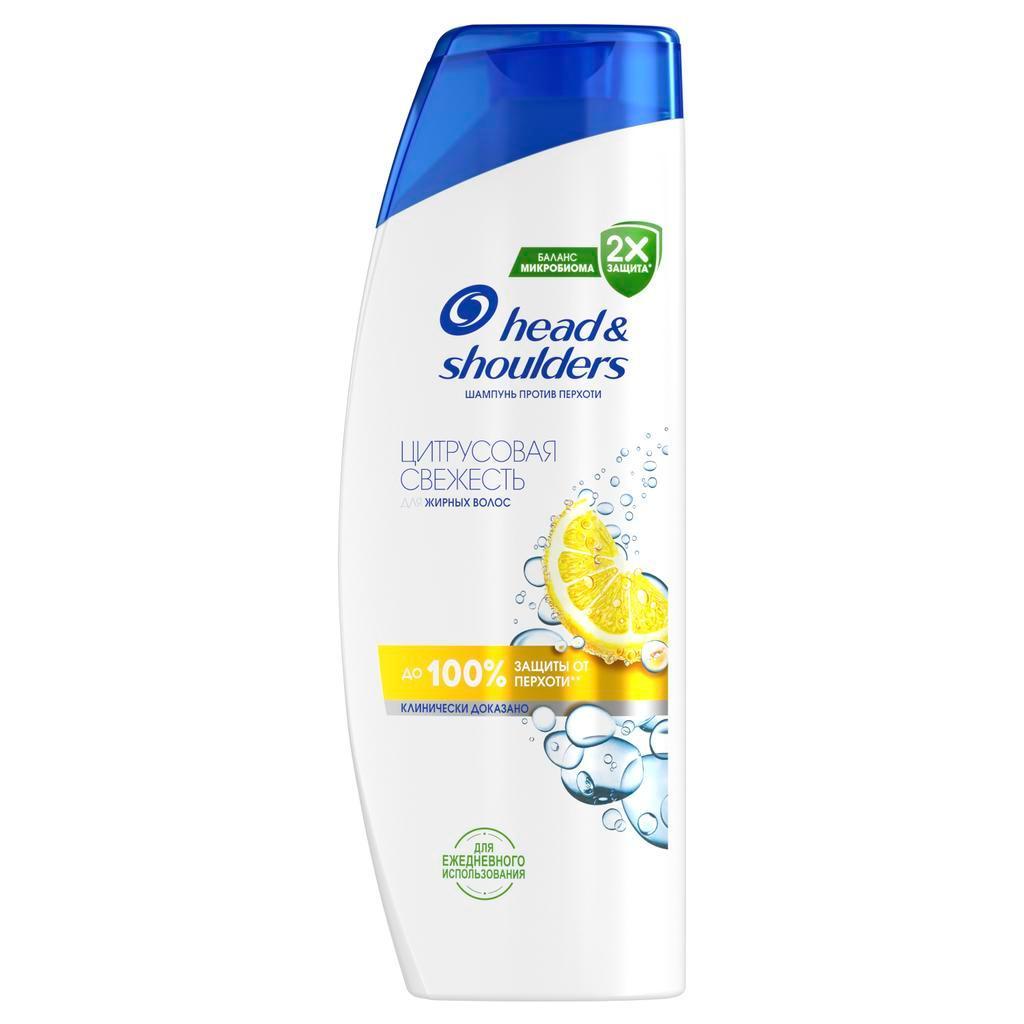 Шампунь Head&Shoulders Цитрусовая свежесть Против перхоти для жирных волос, 400 мл., ПЭТ