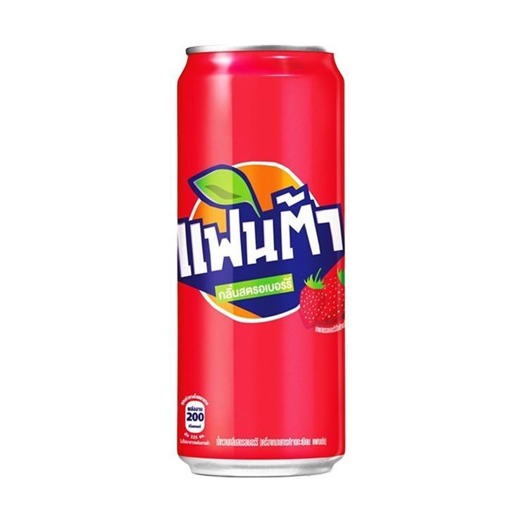 Напиток газированный Fanta клубника Китай 320 мл., ж/б