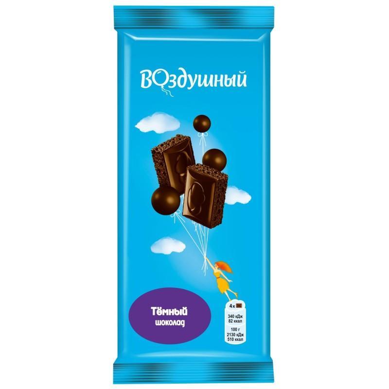 Шоколад Воздушный темный пористый 80 гр., флоу-пак