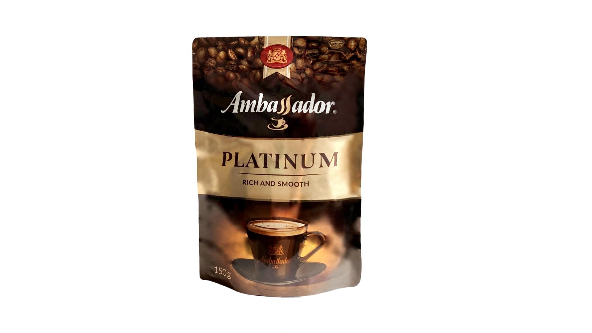 Кофе растворимый Ambassador Platinum, 150 гр., дой-пак
