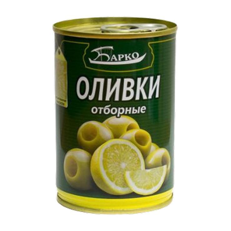 Оливки Барко с лимоном 280 гр., ж/б