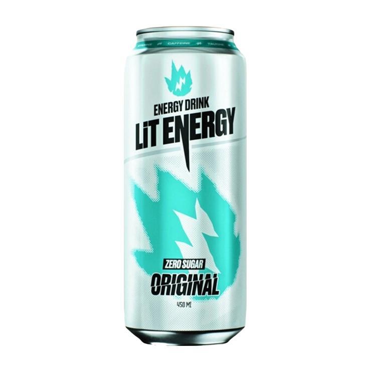 Напиток энергетический LiT Energy оригинальный зеро 450 мл., ж/б