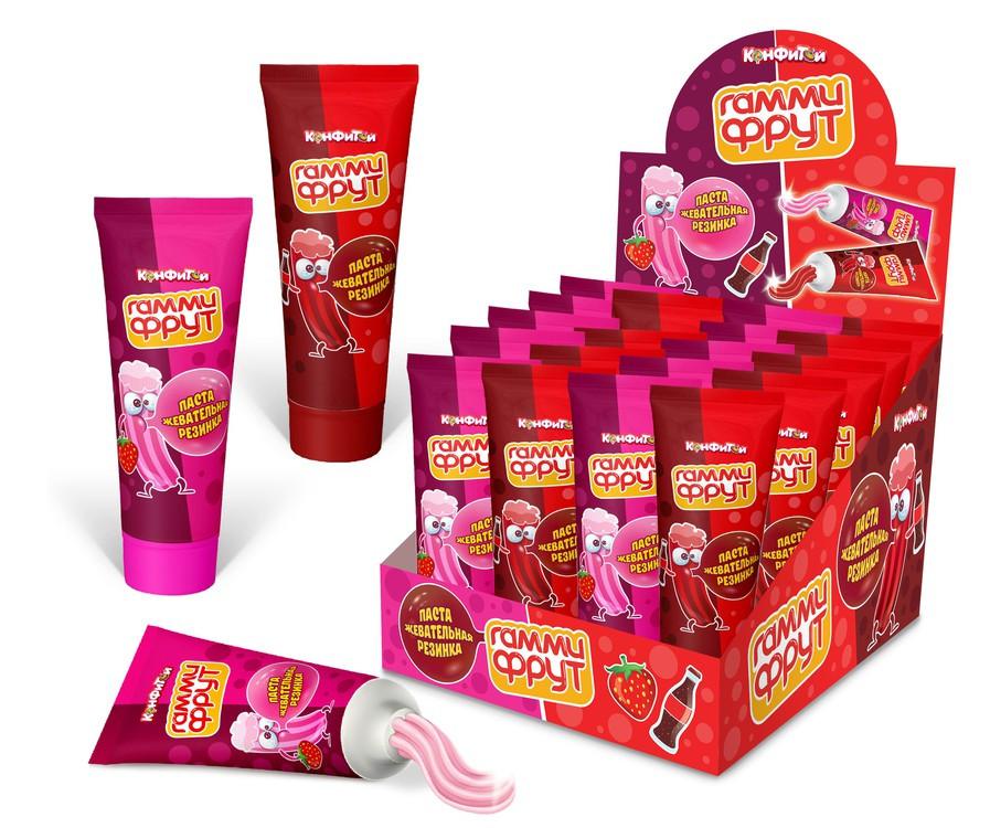 Жевательная резинка Гамми Фрут 20 гр., туба