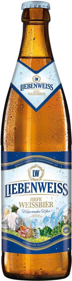 Пиво Liebenweiss Hefe-Weissbier 5,1% 500 мл., стекло