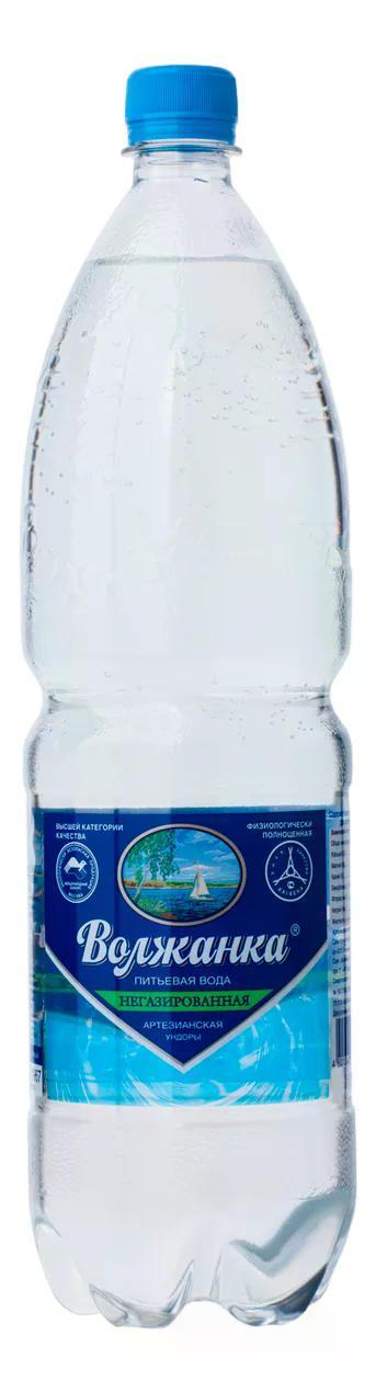 Вода негазированная Волжанка минеральная 1,5 л., ПЭТ