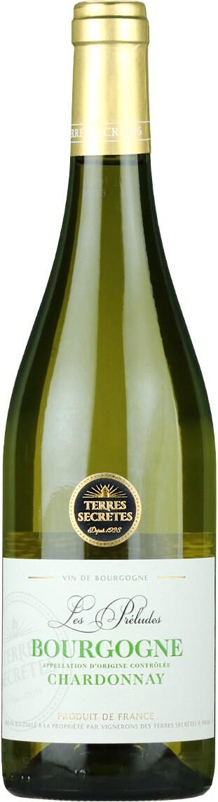 Вино Terres Secretes, "Les Preludes" Chardonnay, Bourgogne AOC, 2019 12.5%, 750 мл., стекло