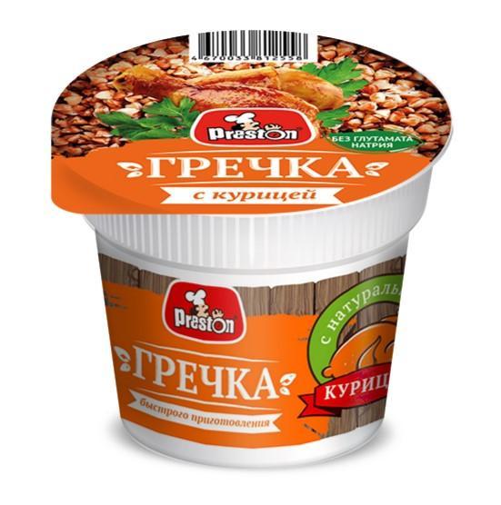 Каша Preston гречневая с курицей 55 гр., ПЭТ