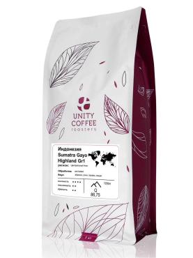 Кофе в зернах Unity Coffee Индонезия Sumatra, 1 кг., пластиковый пакет