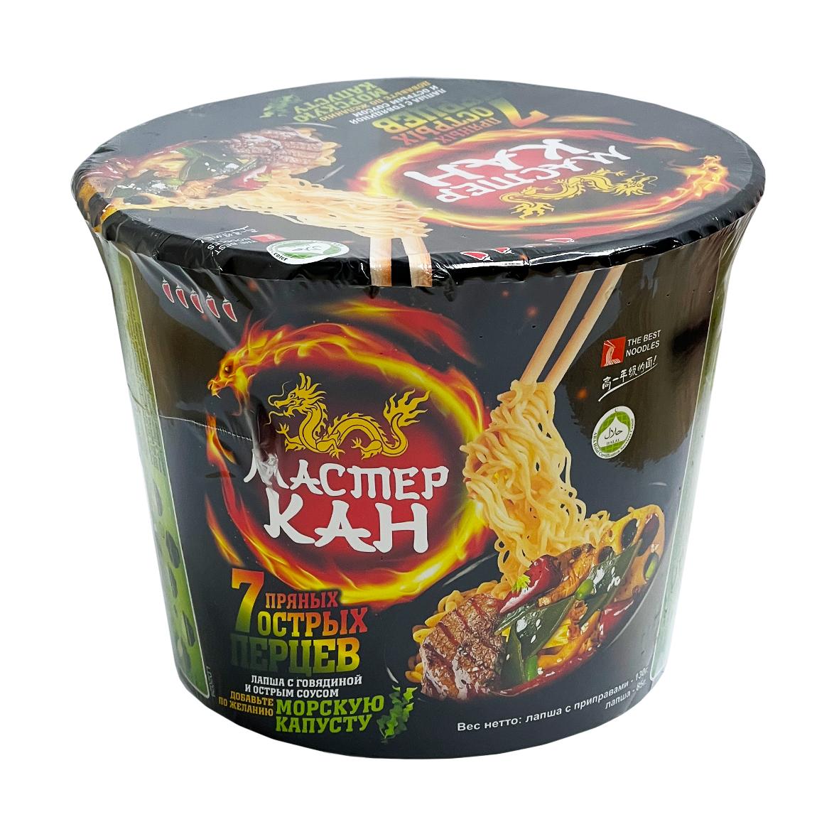 Лапша быстрого приготовления Мастер Кан 7 Перцев 130 гр., стакан