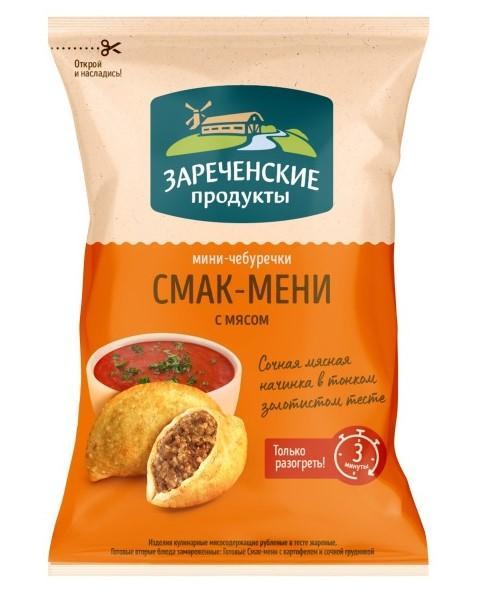 Мини-чебуречки Зареченские продукты Смак-мени с мясом жареные замороженные 1 кг., флоу-пак