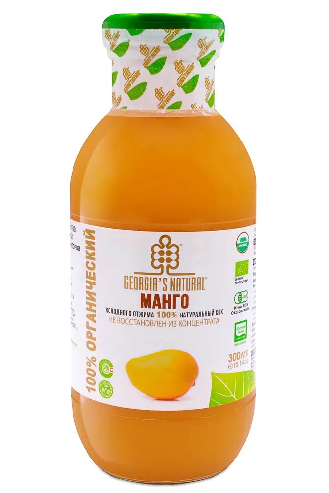 Сок GEORGIA'S NATURAL Organic манго холодного отжима 300 мл., стекло