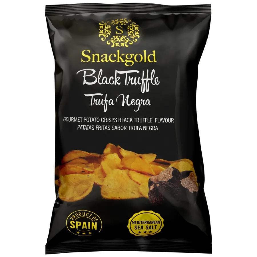 Чипсы Snackgold из натурального картофеля со вкусом черного трюфеля 125 гр., флоу-пак