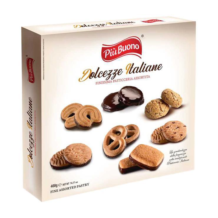 Печенье Piu Buono Dolcezze Italiane ассорти 400 гр., картон