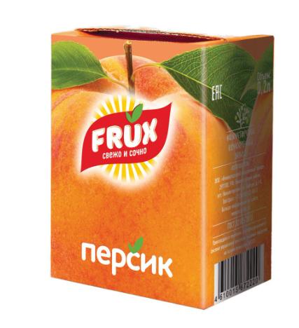 Напиток сокосодержащий FRUX персик 200 мл., тетра-пак