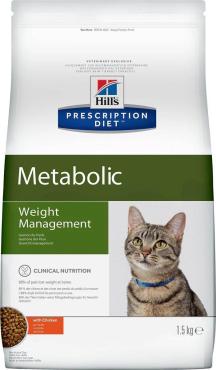 Корм Hill's Prescription Diet Metabolic Weight Management сухой для кошек с курицей, 1,5 кг., дой-пак