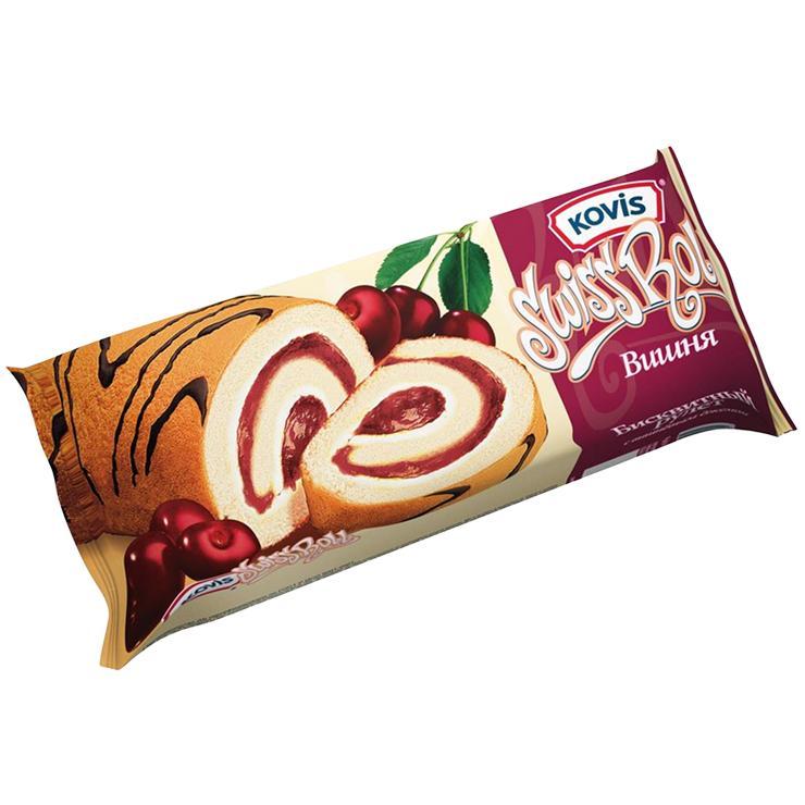 Рулет Kovis с вишней 175 гр., флоу-пак