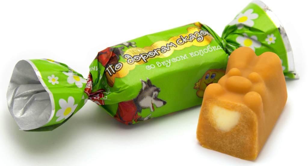 Конфеты неглазированные Свит Лайф с комбинир. корпусом По дорогам сказок со вкусом колобка,1 кг., флоу-пак