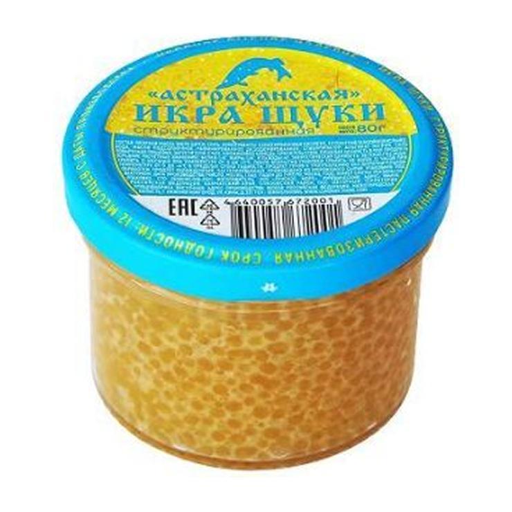 Икра Лунское море щуки астраханская структурированная 80 гр., стекло