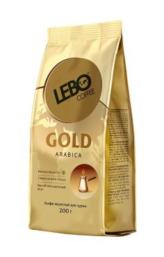 Кофе молотый для турки Lebo Gold, 200 гр., вакуумная упаковка