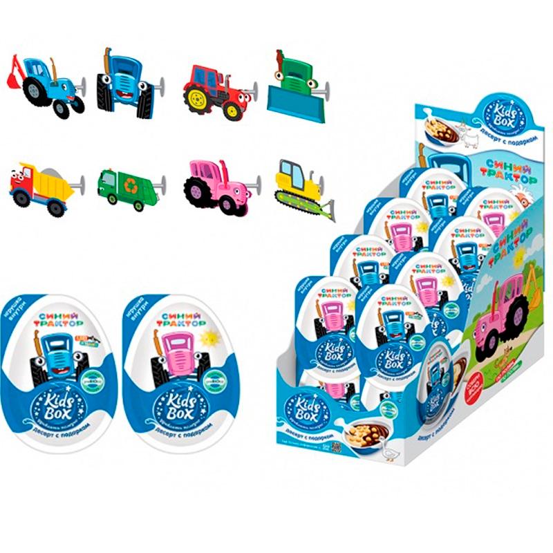 Десерт KIDS BOX с подарком Синий трактор 20 гр., картон