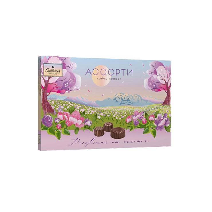 Конфеты Couturier расцветай от счастья шоколадные ассорти 250 гр., картон